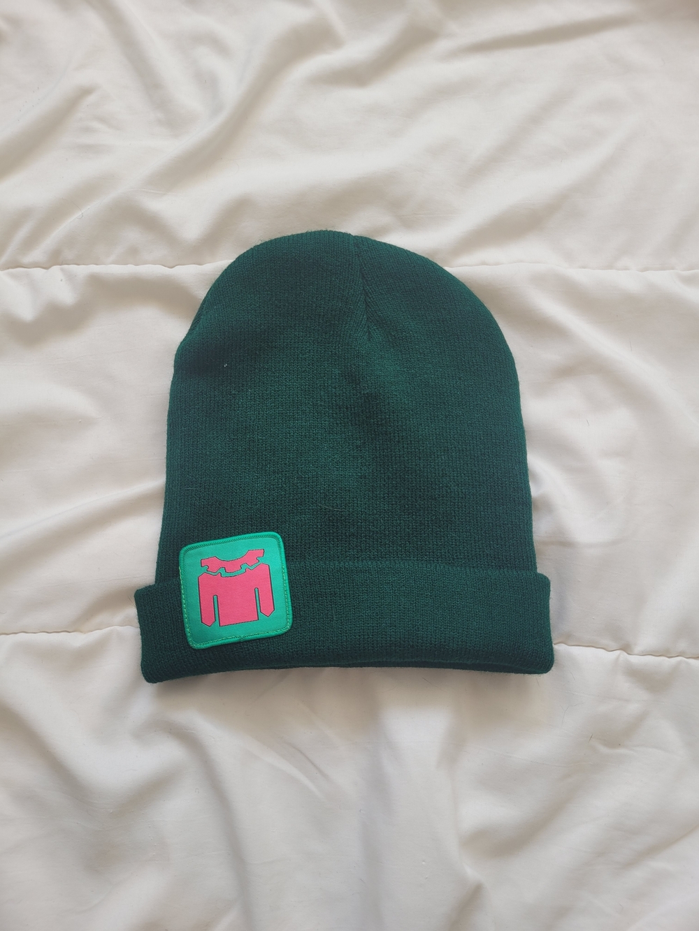 VALORANT Killjoy Cosplay Green Beanie with Pink Patch